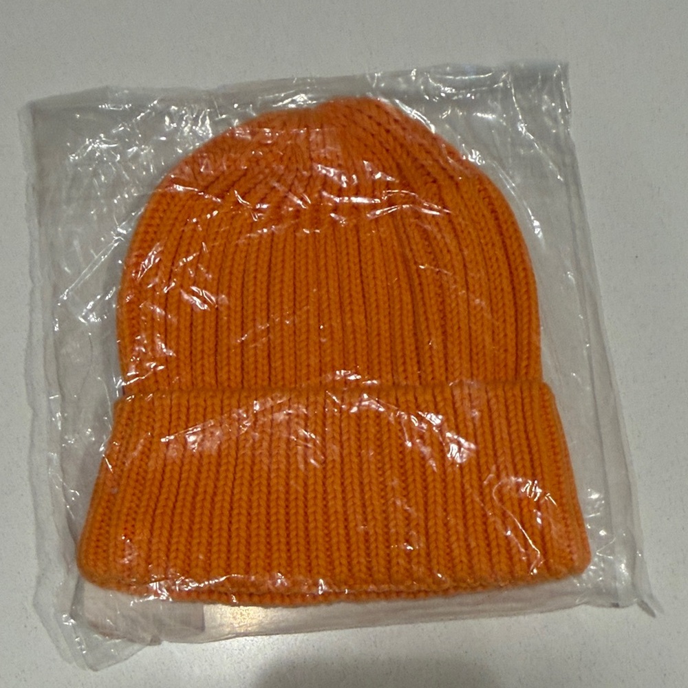 Vibrant Orange Kids' Knit Hat - Picture 3 of 3